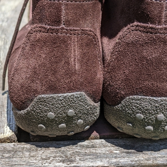 Daniel Hechter Brown Suede Lace Up Ankle Boots Women 7.5 Gorpcore - Picture 10 of 13